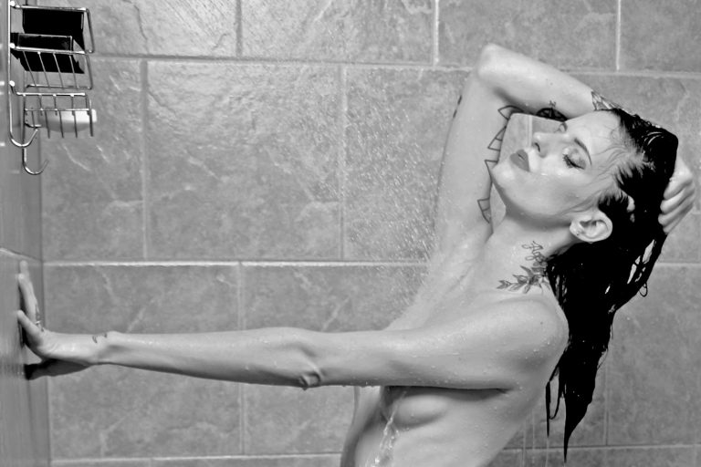Kim in the Shower by James Bontemps
